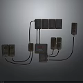 Electronic Equipment Modules With Interconnected Cables Display Panel And Indicator Lights