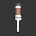 Industrial Warning Light With Blue Top Orange Stripe And Silver Base