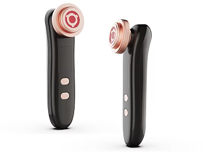Handheld Medical Device With Black Body Copper Red Circular Top And Buttons 3d model
