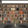 Modern bookshelf floor-type 3d model