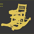 Vintage Wooden Baby Rocking Chair With Classic Design And Rocking Base