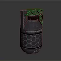 Tactical Green Gray Grenade With Green Top Cap Hexagonal Surface And M I T Marking