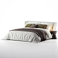 Modern Soft Upholstered Single Bed With Cozy Bedding Decorative Pillows And Matching Bedside Table