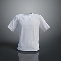 White Short Sleeve Basic Cotton T-shirt with Simple Design for Casual Wear