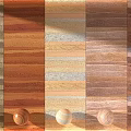 Diverse Colored Wall Paneling Samples With Different Textures And Decorative Balls