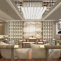 Modern Dining Living Room Interior Design With Wine Rack Wall Bar Stools And Pendant Light