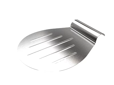 Stainless Steel Kitchen Scraper With Parallel Grooves And Ergonomic Handle 3d model
