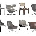 Modern Single Chairs With Leather Fabric And Wooden Metal Base Designs For Home Decor