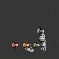 Space Themed Collection With Blue White Design Including Rockets Satellites Planet Models And Space Background