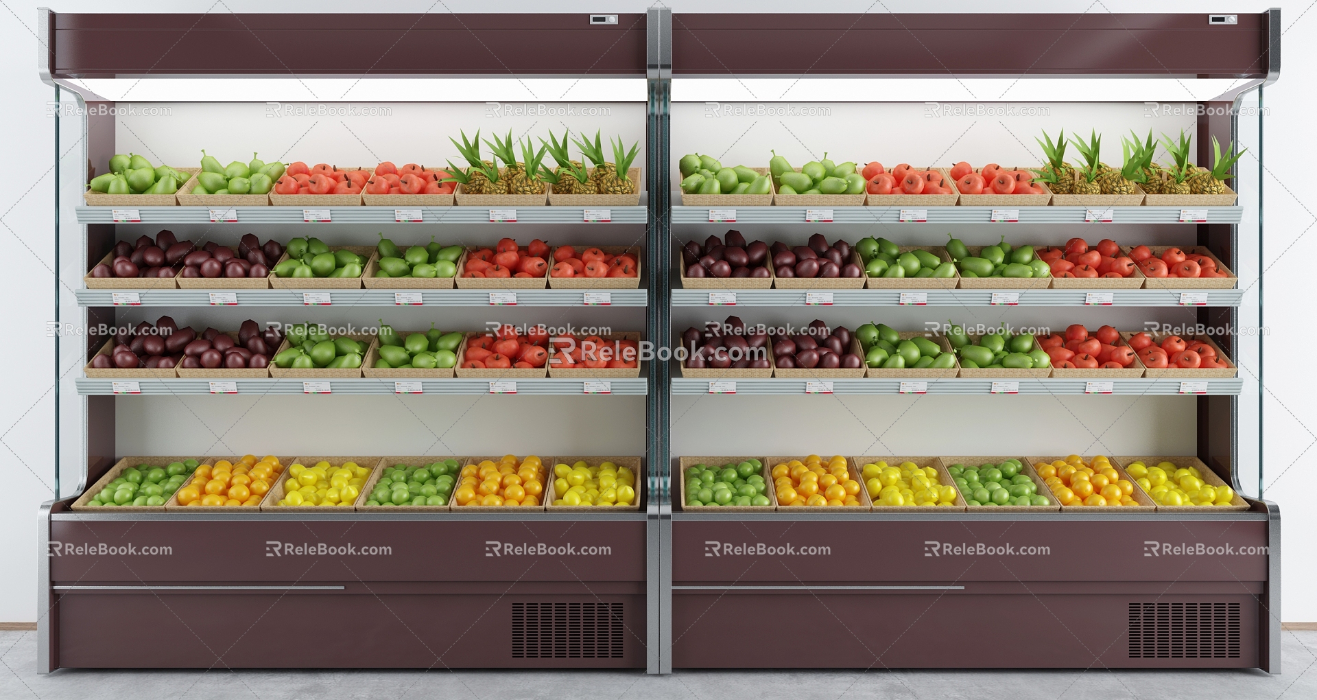 Modern shelf fruit storage cabinet model