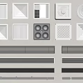 Various Styles Modern Air Conditioner Vent Covers With Different Designs And Colors
