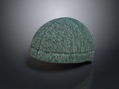 Green Knitted Dome Shaped Household Item With Soft Texture For Daily Use 3d model