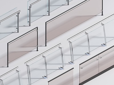 Modern Railing 3d model