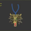 Stylish Silver Wolf Head Pendant Necklace With Chain Fashion Accessory