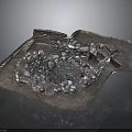 Wooden Stone Decorative Tray Featuring Spiral Pebble Arrangement And Craft Design