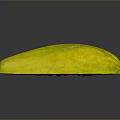 Fresh Ripe Yellow Mango Fruit with Natural Skin Texture on Dark Gray Background