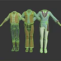 Casual Clothing Assortment Featuring Vest Shirt Pants Boots And Belt In Various Styles
