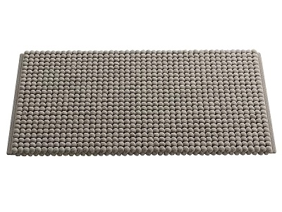 Gray Square Carpet with Small Round Dots Non Slip Rubber Mat for Bathroom Kitchen Use 3d model