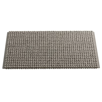 Gray Square Carpet with Small Round Dots Non Slip Rubber Mat for Bathroom Kitchen Use 3d model