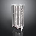 Metal Industrial Component Structure With Vertical Strip Design And Ventilation Grilles