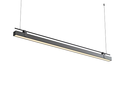 Modern Linear Hanging Pendant Light With Sleek Metal Design For Interior Lighting 3d model
