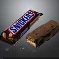 Delicious Snickers Chocolate Bar With Peanut Caramel Filling And Chocolate Coating