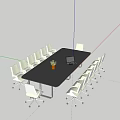 Modern Conference Tables and Chairs 3d model