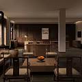 Traditional Chinese Style Leisure Sofa Set With Wooden Coffee Table And Chairs