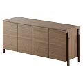 Modern Minimalist Wooden Entryway Side Cabinet with Sleek Storage Doors and Solid Legs