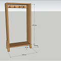 Wooden Floor Standing Clothes Hanger With 180cm Height 60cm Width And 30cm Depth