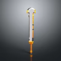 Modern Sci Fi Sword With Orange Yellow Hilt And Shiny White Blade