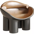 Modern Leisure Chairs With Curved Design Multiple Colors And Cylindrical Legs