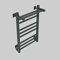 Modern Black Metal Wall Mounted Bathroom Towel Rack With Multiple Bars