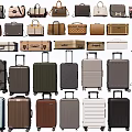 Various Styles of Fashionable Bags and Suitcases in Different Colors and Designs