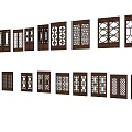 Chinese cut-out window 3d model