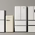 Various Style Fridge Freezers In White And Cream Colors With Compact And Multi Door Designs