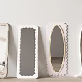 Various Decorative Mirrors With Scalloped Edges And Different Shapes For Home Decor
