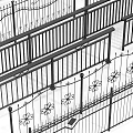Wrought Iron Decorative Fence With Floral Scrollwork And Ornate Panels For Outdoor Landscaping