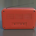 Red Retro Vintage Radio With Antenna Dial And Knobs For Daily Electrical Appliance Use