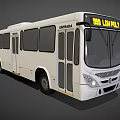 Bus Passenger Bus Shuttle Low Face Number Low Model Simple Model Game Sub-era Film and Television Level 3d model