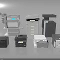 Various Types of Office Appliances Including Multifunctional Printers Copiers Scanners and Fax Machines