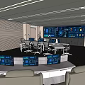 Monitoring room Monitoring center Command center 3d model