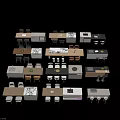 Modern Bar Counter Designs With Wooden And Marble Surfaces And Matching Bar Stools