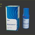 Kocont Daily Household Product With Blue Box Bottle And Dot Pattern Design