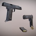 Pistol Colt M1902 semi-automatic pistol 3d model