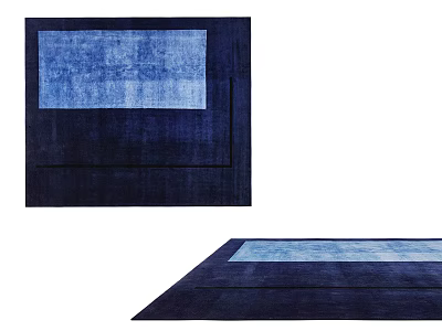Modern Square Carpet Simple Blue Carpet 3d model Modern Square Carpet Simple Blue Carpet 3d model