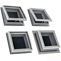 Modern Casement Windows With Aluminum Frames And Multiple Opening Angles