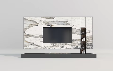 TV cabinet TV background wall display cabinet 3d model