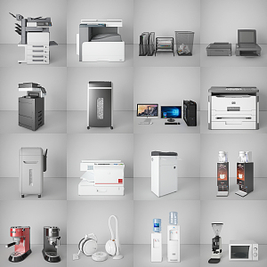 modern office appliances office accessories electrical appliances 3d model