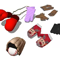 Collection of Various Gloves Socks and Clothing Items for Daily Use